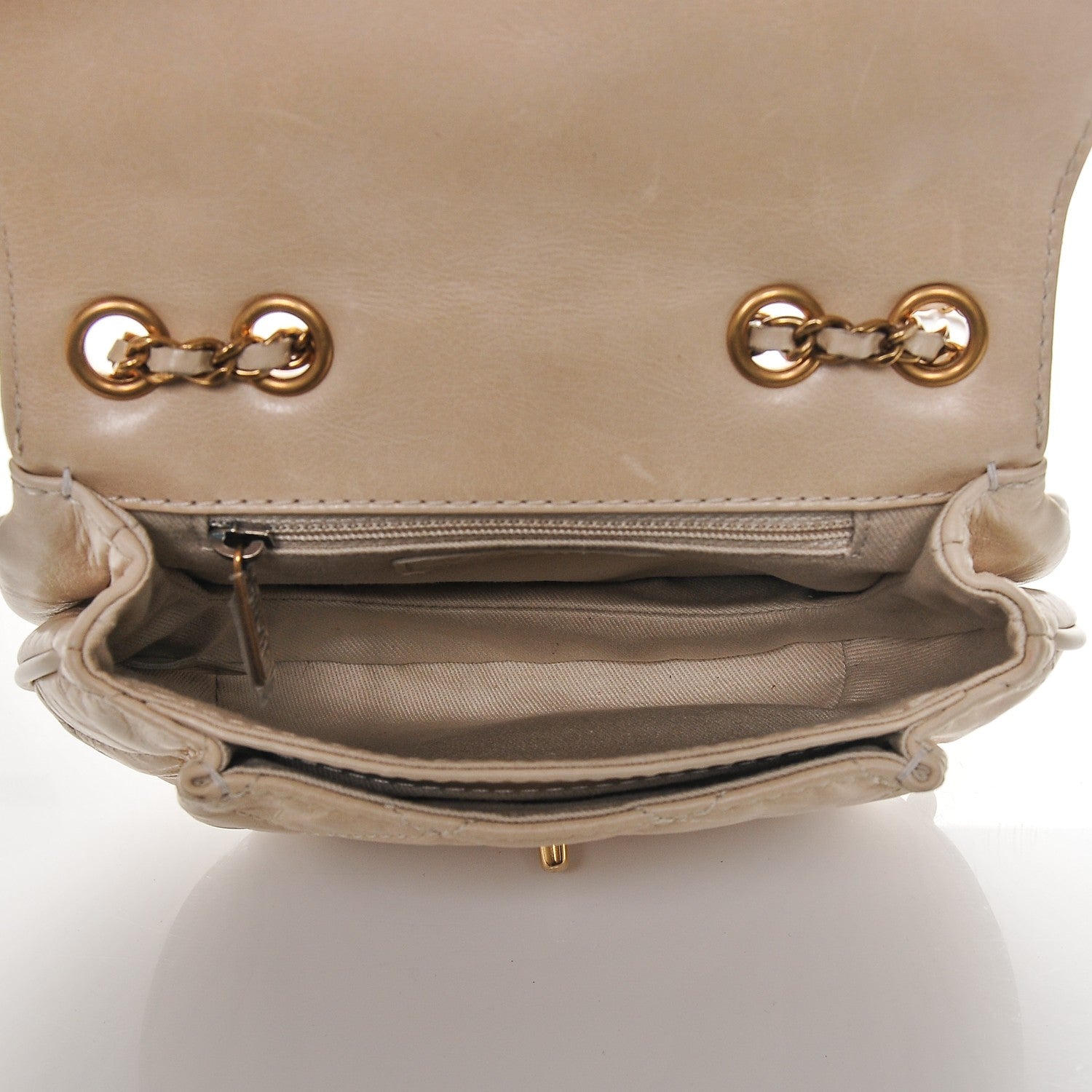 Chanel Aged Calfskin Small Bubble CC Flap Beige 5 of 7