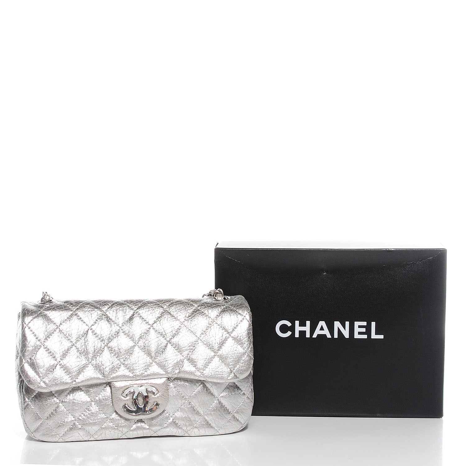 Chanel Calfskin Quilted On The Rocks Flap Silver 8 of 8