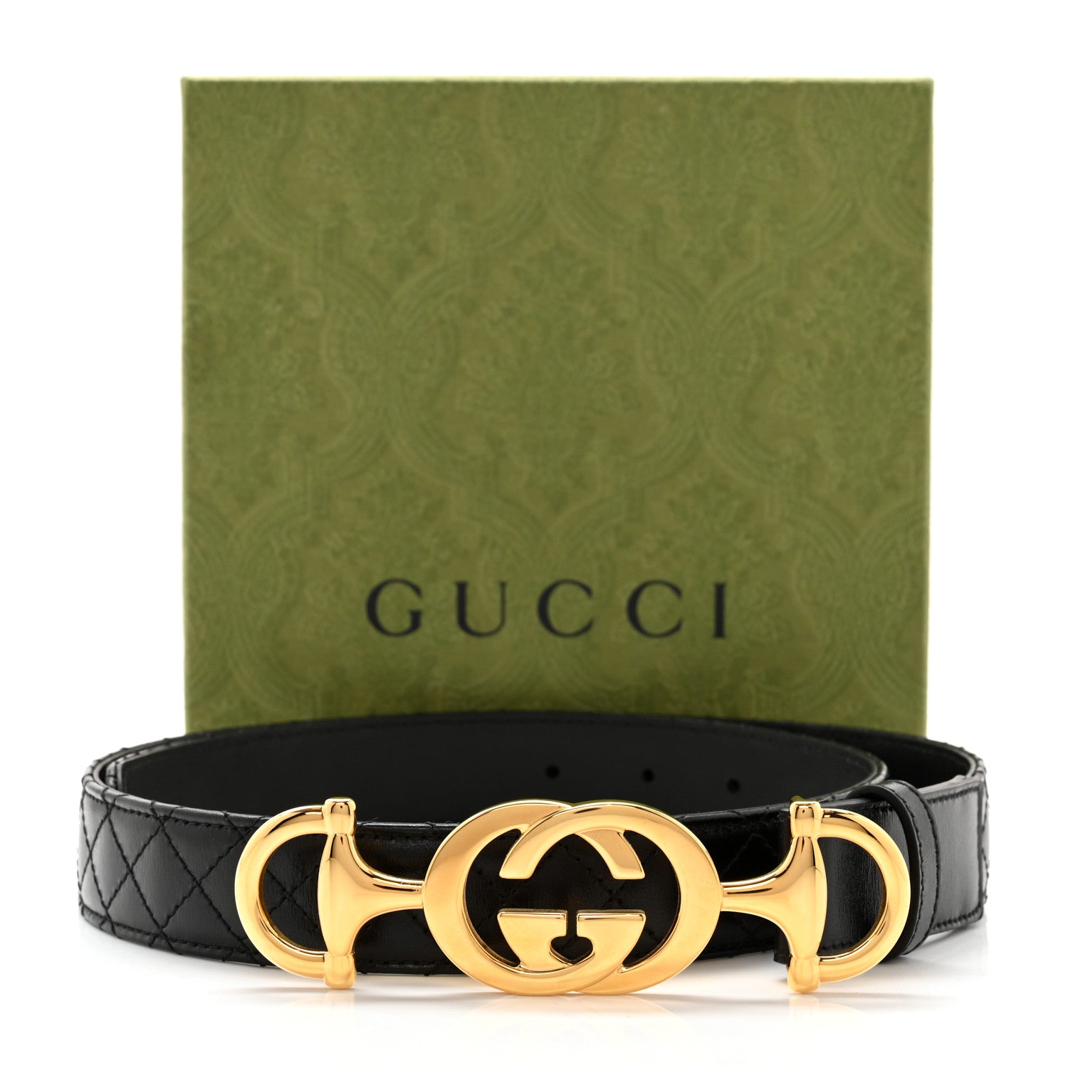 Gucci Calfskin Trapuntata Zumi 30mm Belt 85 34 Black 5 of 5