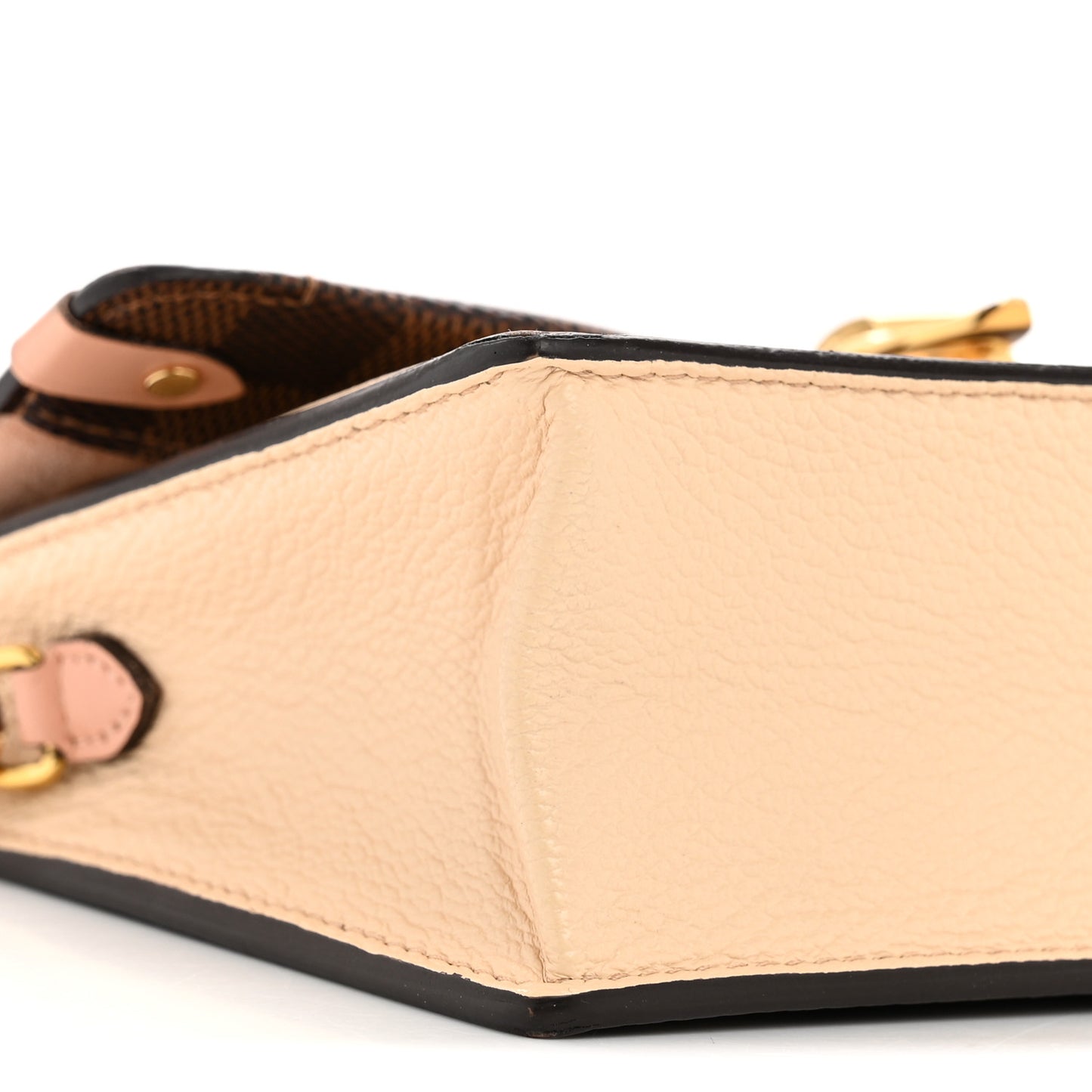 Damier Ebene Vavin Chain Wallet Creme
