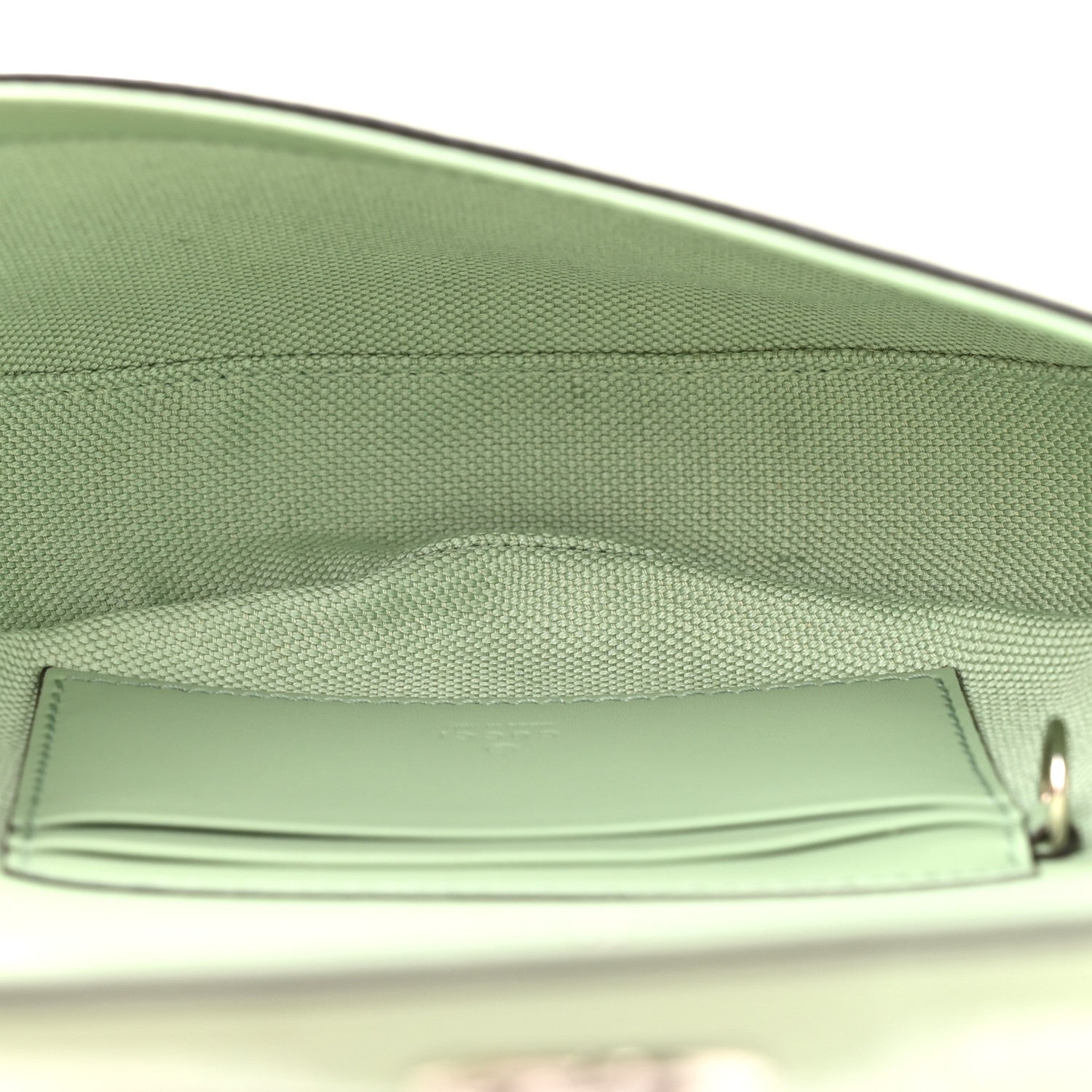 Gucci Denim GG Monogram Calfskin Mini Ophidia Flap Shoulder Bag Pale Green 5 of 10