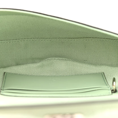 Gucci Denim GG Monogram Calfskin Mini Ophidia Flap Shoulder Bag Pale Green 5 of 10