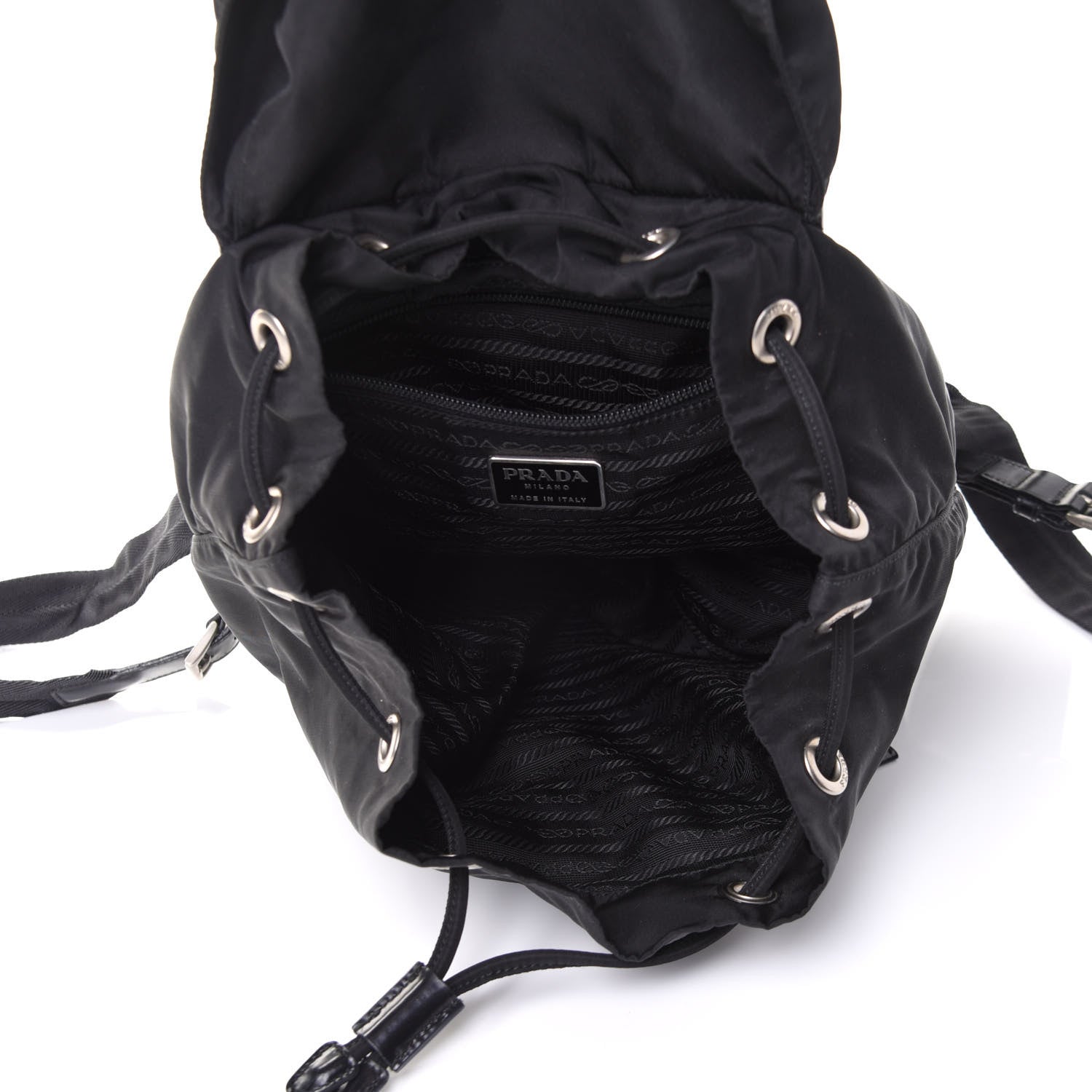 Prada Nylon Vela Medium Backpack Black 5 of 10
