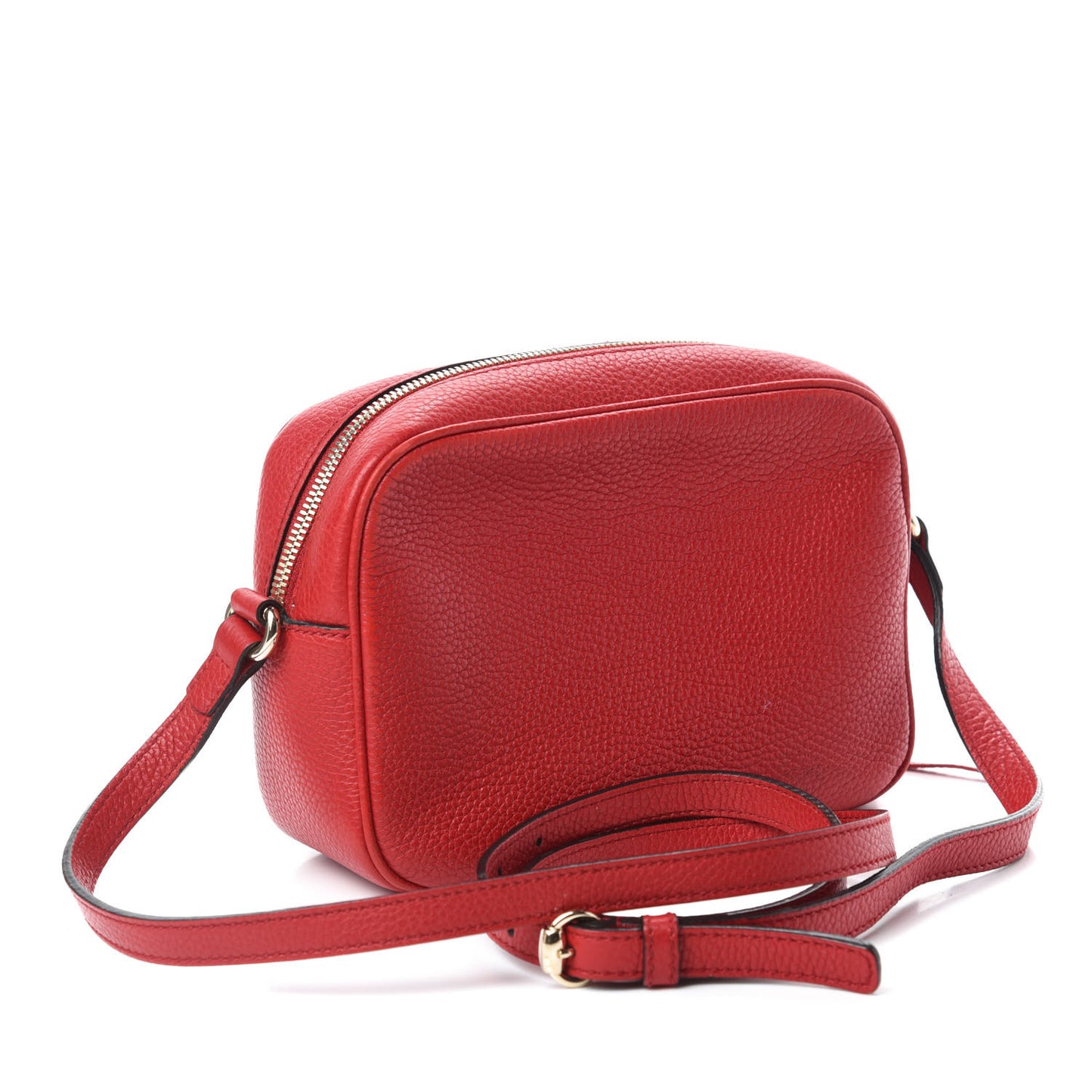 Pebbled Calfskin Small Soho Disco Bag Tabasco Red