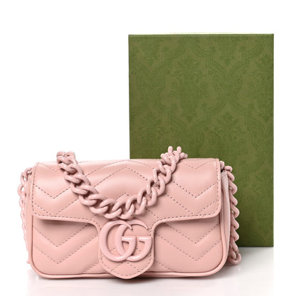 Gucci Calfskin Matelasse Monochrome GG Marmont Chain Belt Bag Perfect Pink 11 of 11