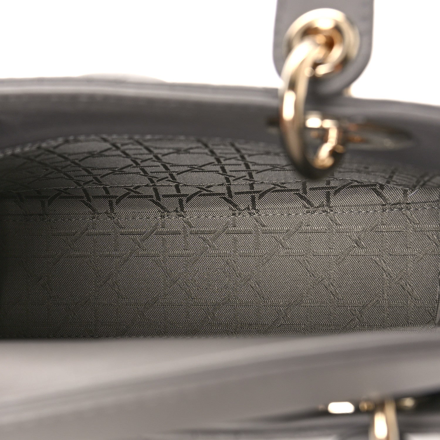 Christian Dior Lambskin Cannage Small My ABC Dior Lady Dior Grey 5 of 9