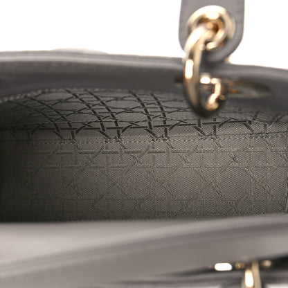 Christian Dior Lambskin Cannage Small My ABC Dior Lady Dior Grey 5 of 9
