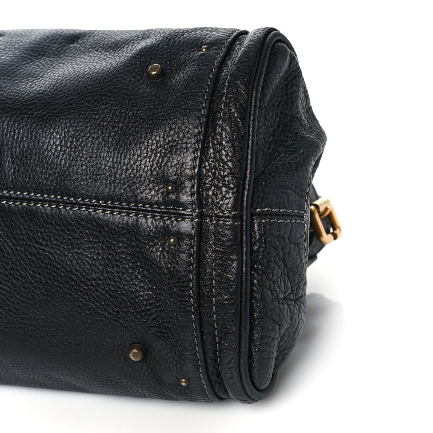 Calfskin Medium Paddington Satchel Black