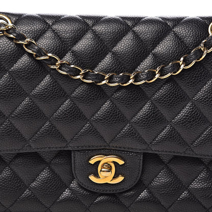 Chanel Caviar Quilted Medium Double Flap Black 13 of 13