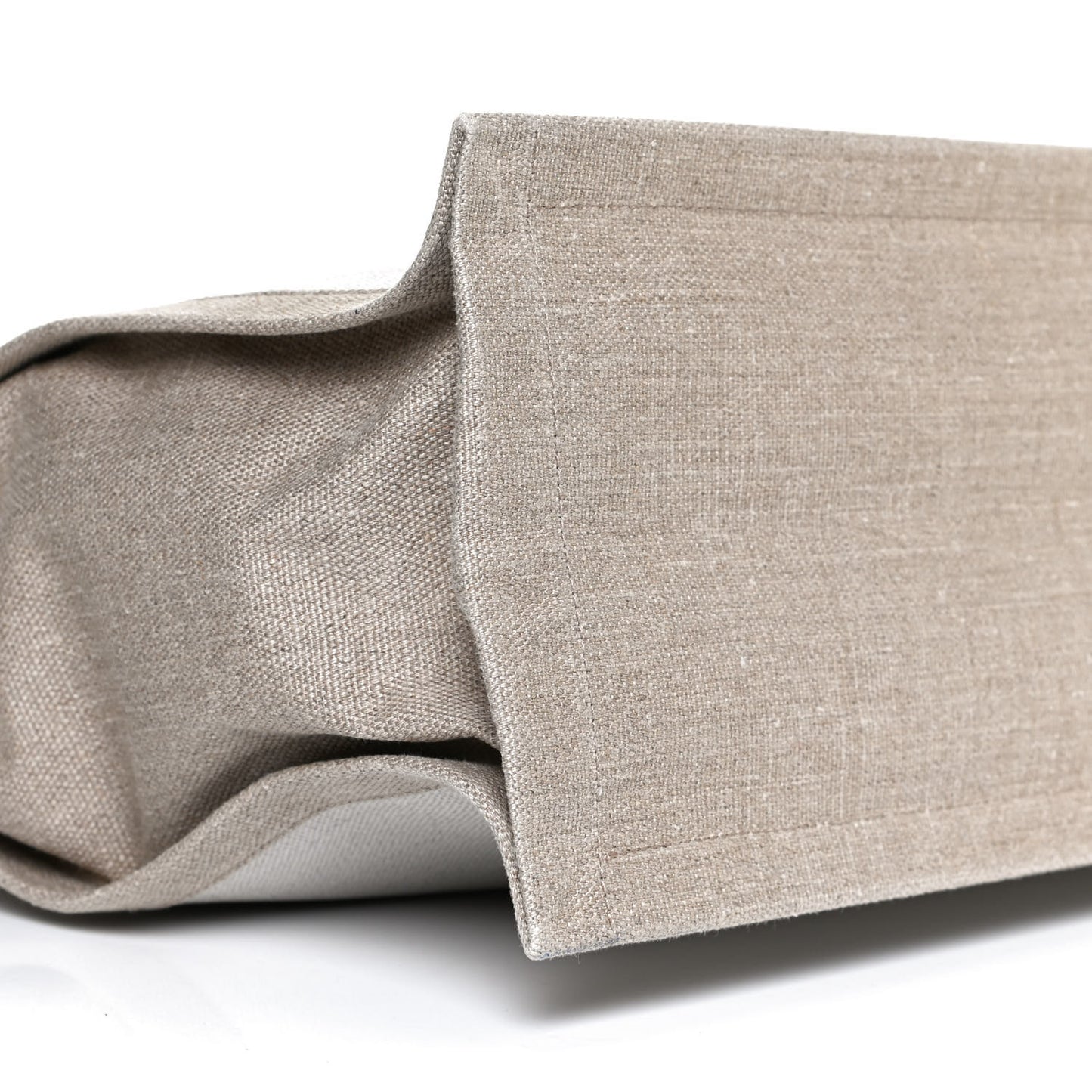 Linen Calfskin Rive Gauche Tote Optic White