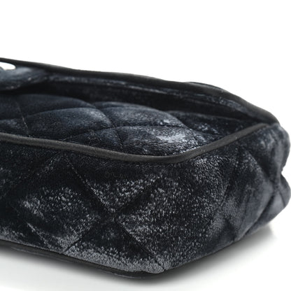 Chanel Velvet Quilted East West Flap Black 12 of 12