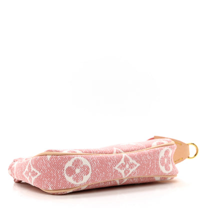 Louis Vuitton Denim Jacquard Monogram Micro Pochette Accessories Rose 4 of 6