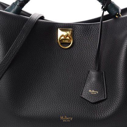 Mulberry Heavy Grain Iris Tote Midnight Black 9 of 9