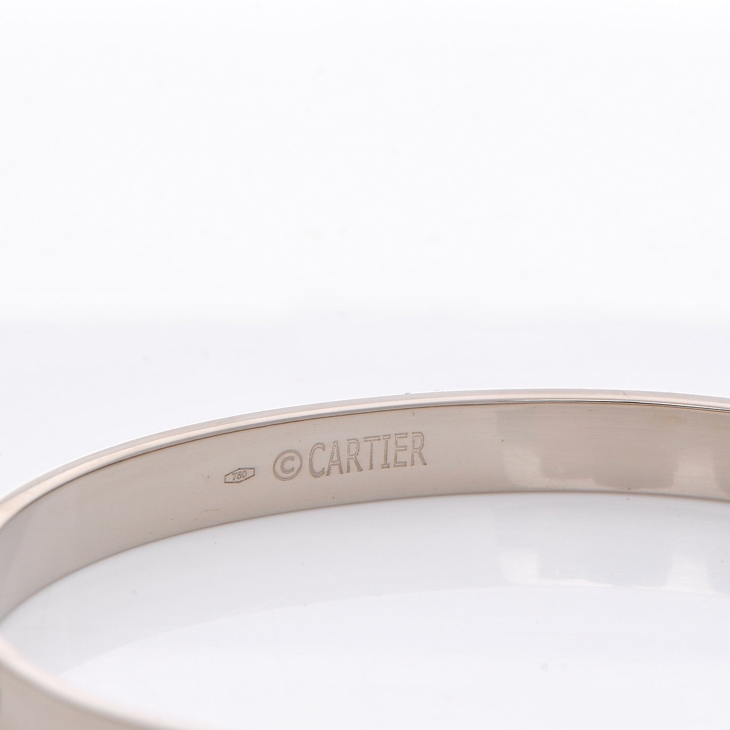 Cartier 18K White Gold LOVE Bracelet 19 5 of 8