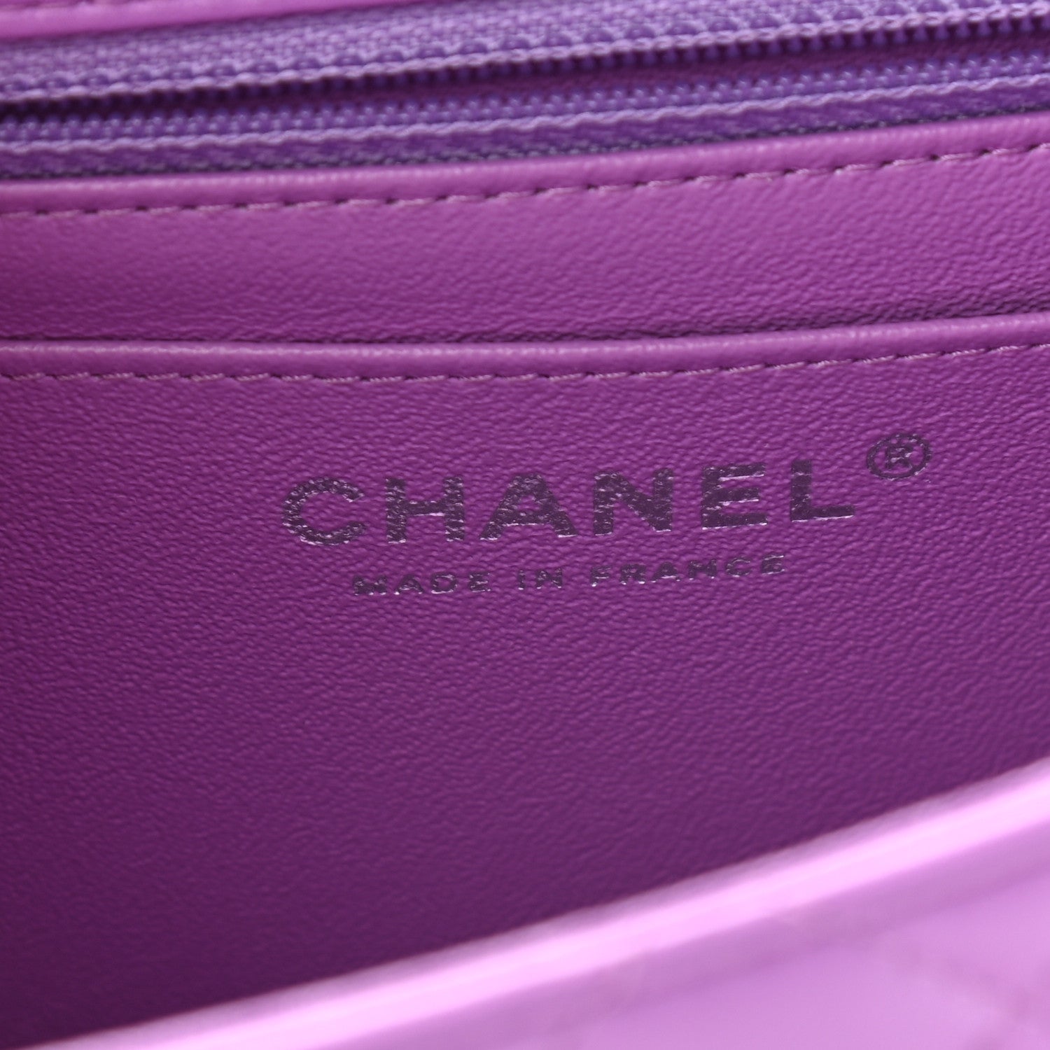 Chanel Lambskin Quilted Mini Square Flap Purple 6 of 9