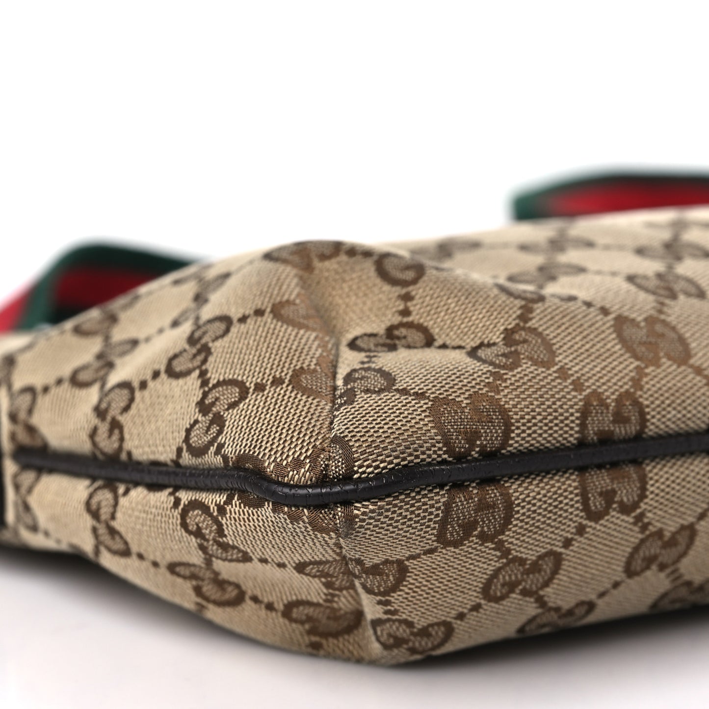 Monogram Web Small Flat Messenger Crossbody Dark Brown