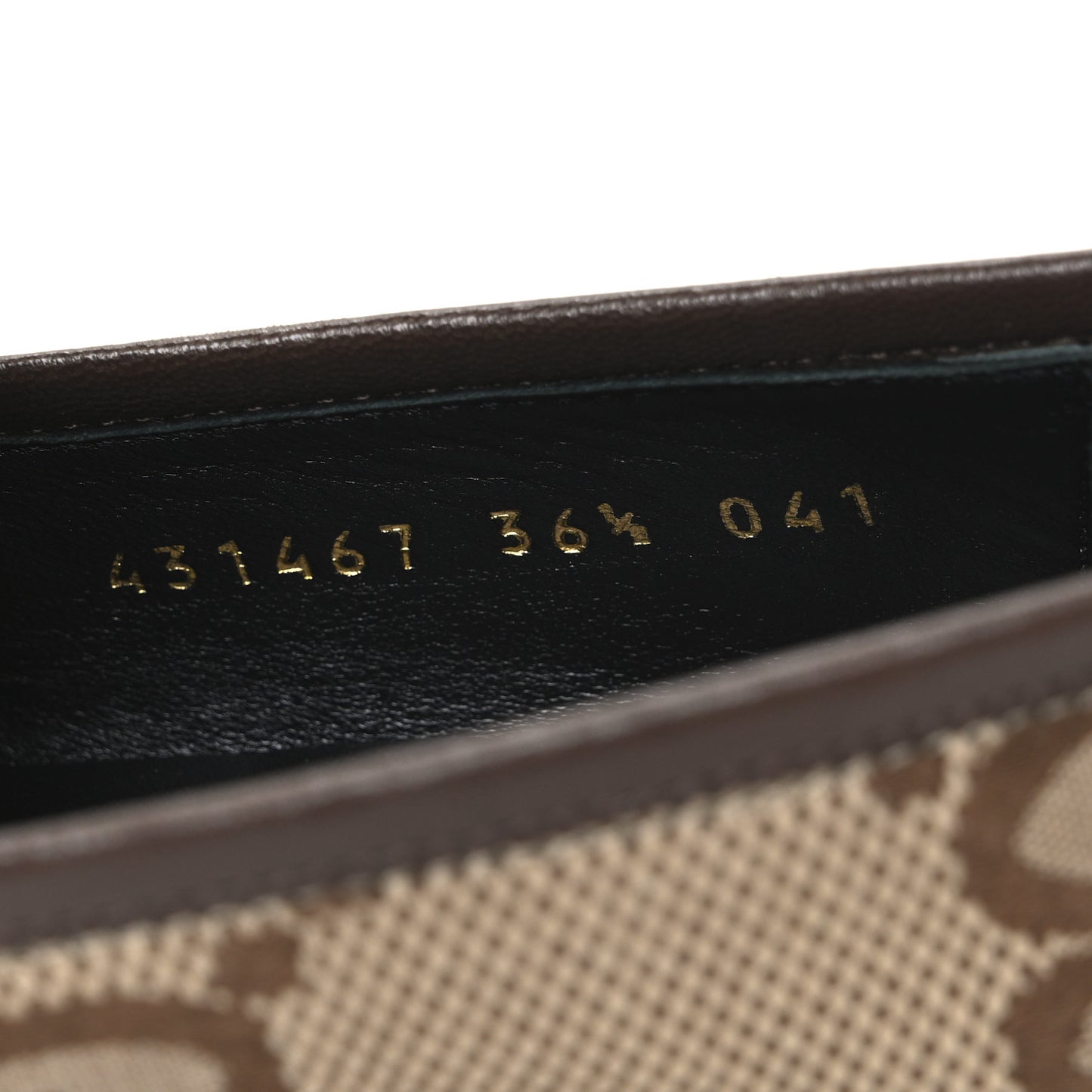 Monogram Jumbo GG Malaga Kid Horsebit Womens Jordaan Loafers 36.5 Beige Ebony New Acero