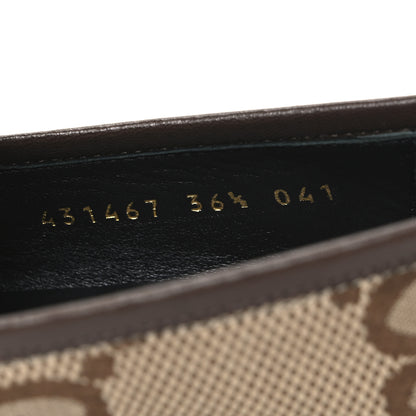 Gucci Monogram Jumbo GG Malaga Kid Horsebit Womens Jordaan Loafers 36.5 Beige Ebony New Acero 10 of 11