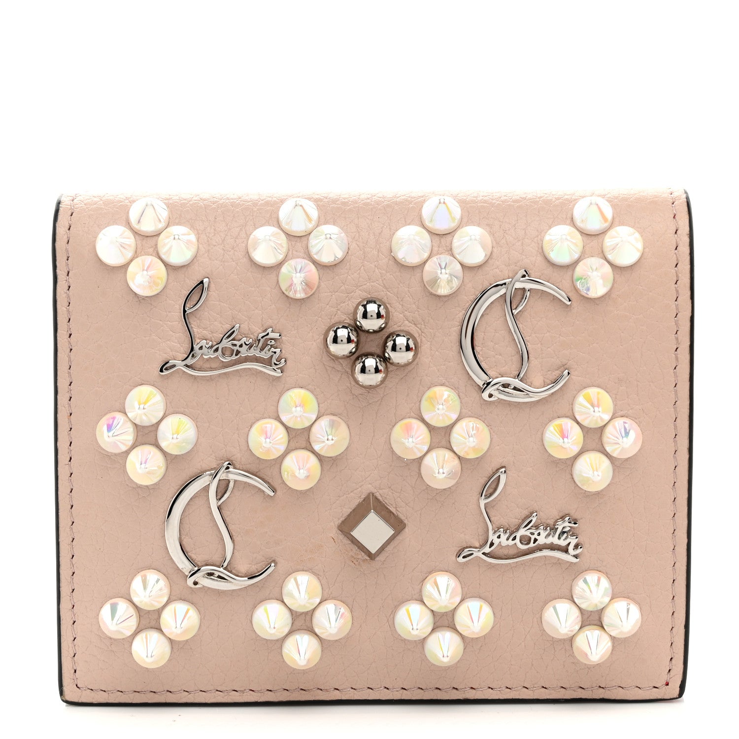 Christian Louboutin Calfskin Loubinthesky Panettone Palatin Wallet Ballerina 1 of 8