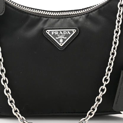 Prada Nylon Re-Edition 2005 Shoulder Bag Black 9 of 11