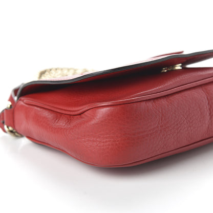 Gucci Pebbled Calfskin Small Soho Flap Crossbody Red 6 of 10