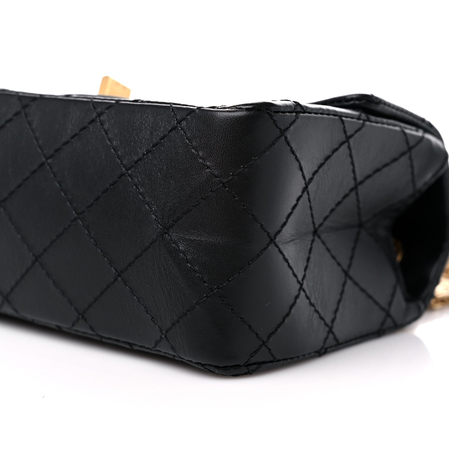 Chanel Aged Calfskin Quilted 2.55 Reissue Mini Flap Black 9 of 10