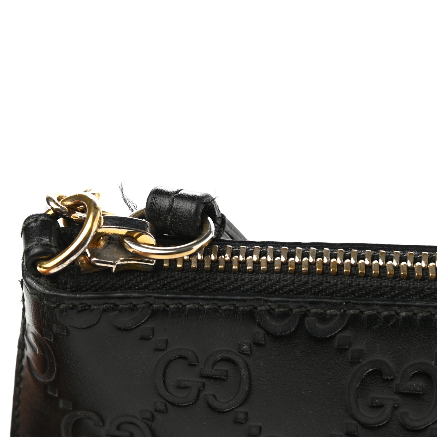 Guccissima Signature Wrist Wallet Black