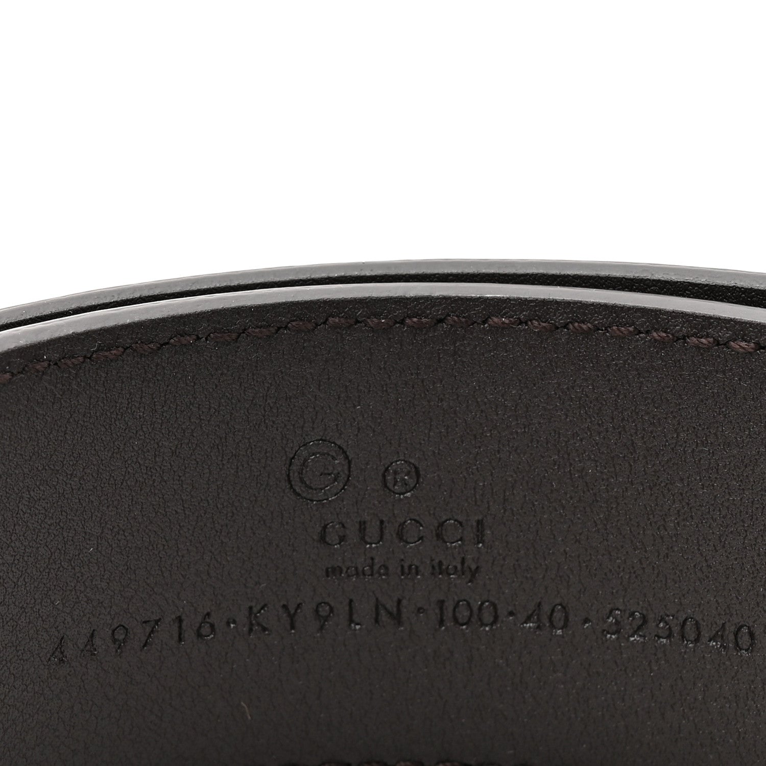 Gucci Monogram Dollar Calfskin 40mm Belt 100 40 Beige Ebony Testa Di Moro 4 of 4