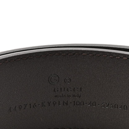 Gucci Monogram Dollar Calfskin 40mm Belt 100 40 Beige Ebony Testa Di Moro 4 of 4