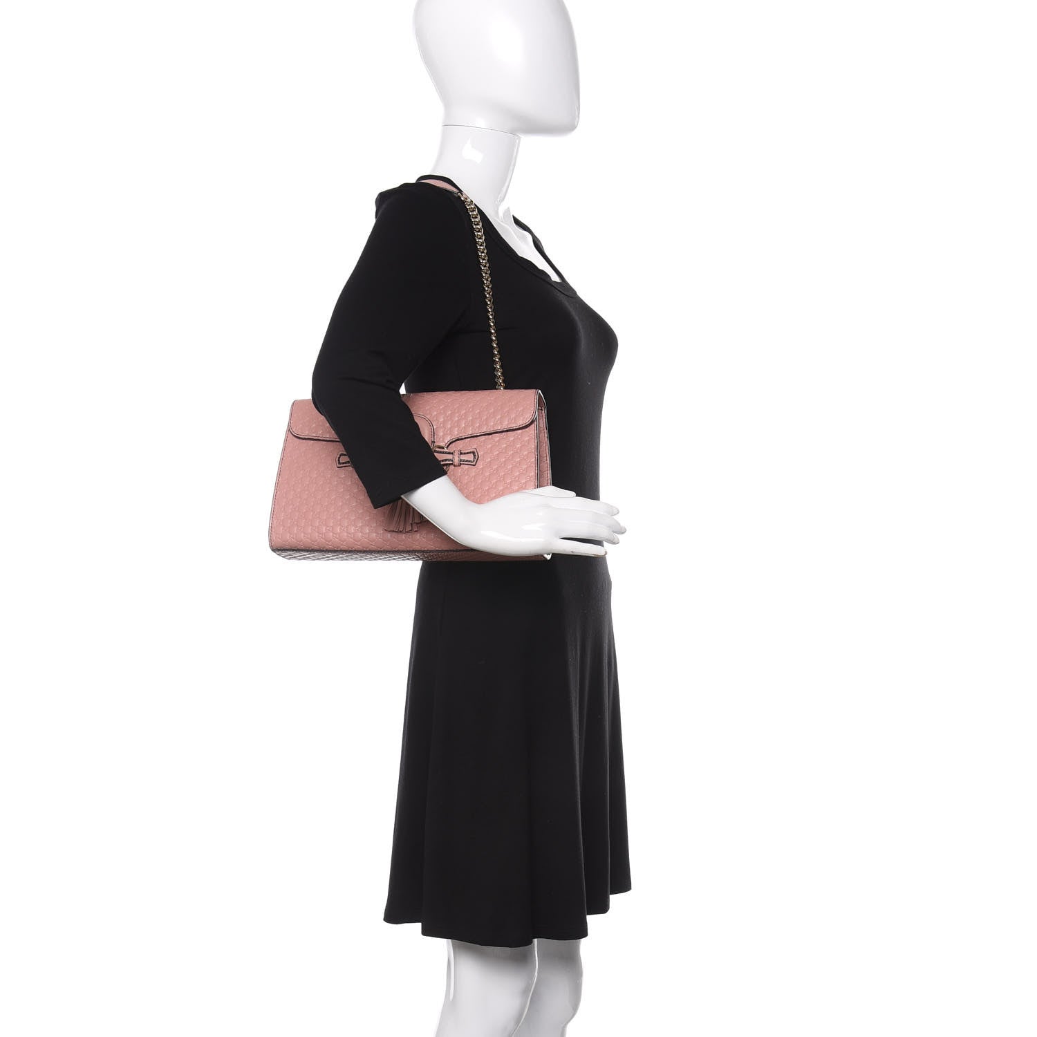 Gucci Microguccissima Medium Emily Chain Shoulder Bag Soft Pink 2 of 11