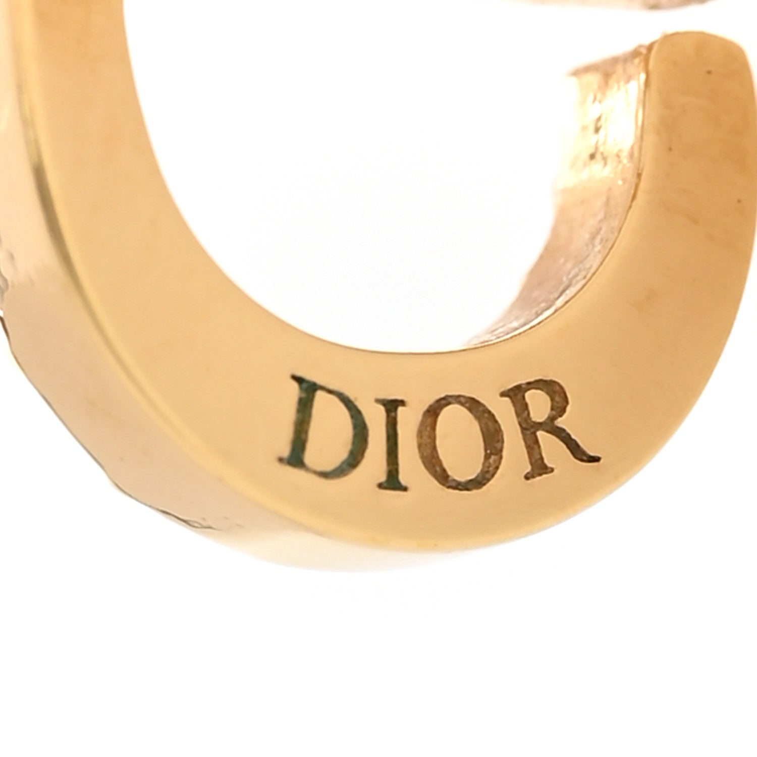Christian Dior Pearl Crystal Petit CD Drop Earrings Gold 4 of 4