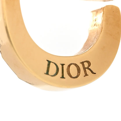 Christian Dior Pearl Crystal Petit CD Drop Earrings Gold 4 of 4