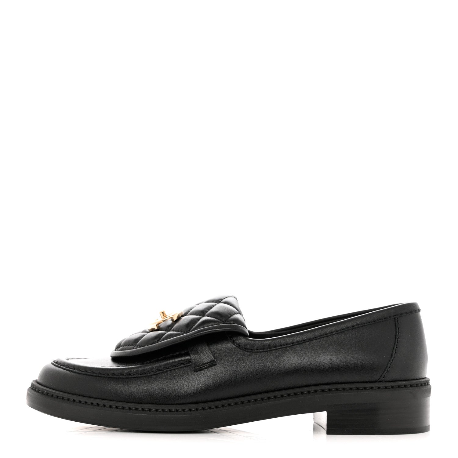 Chanel Lambskin Quilted CC Turnlock Loafers 39 Black 1 of 9