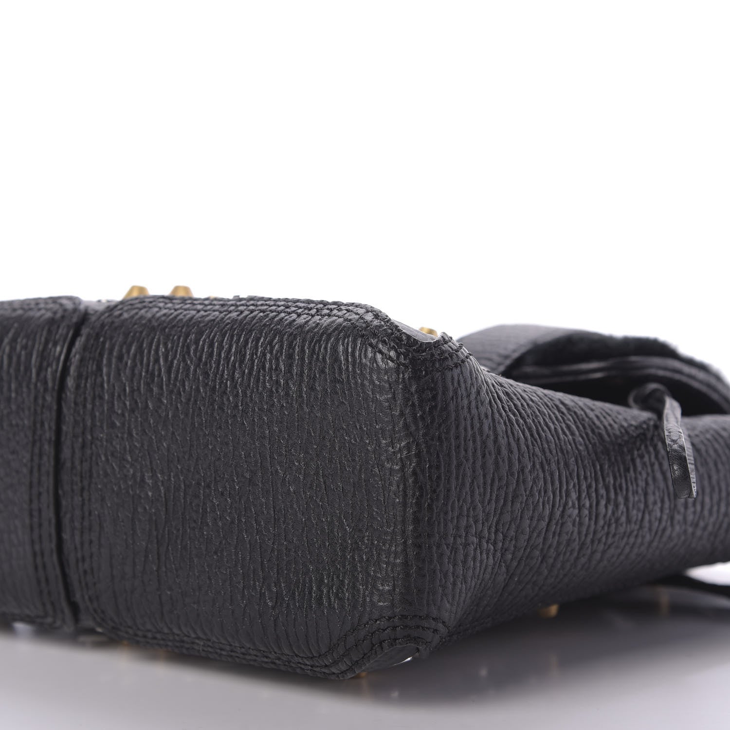 3.1 Phillip Lim 3.1 Textured Calfskin Shearling Studded Mini Pashli Satchel Black 7 of 8