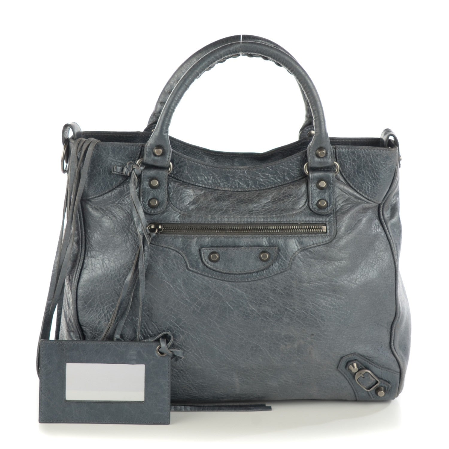 Balenciaga Agneau Classic Hardware Velo Argent Fonce 1 of 7