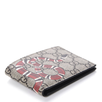 Gucci GG Supreme Monogram Kingsnake Bi-Fold Wallet Beige 4 of 8