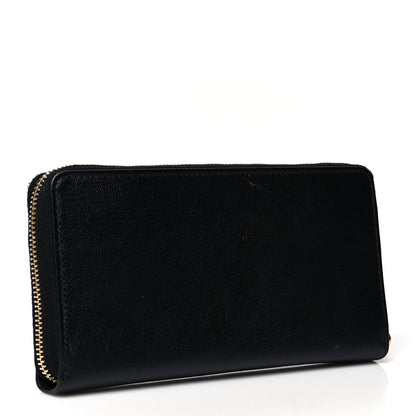 Saint Laurent Chevre Belle De Jour Zip Around Wallet Black 3 of 11