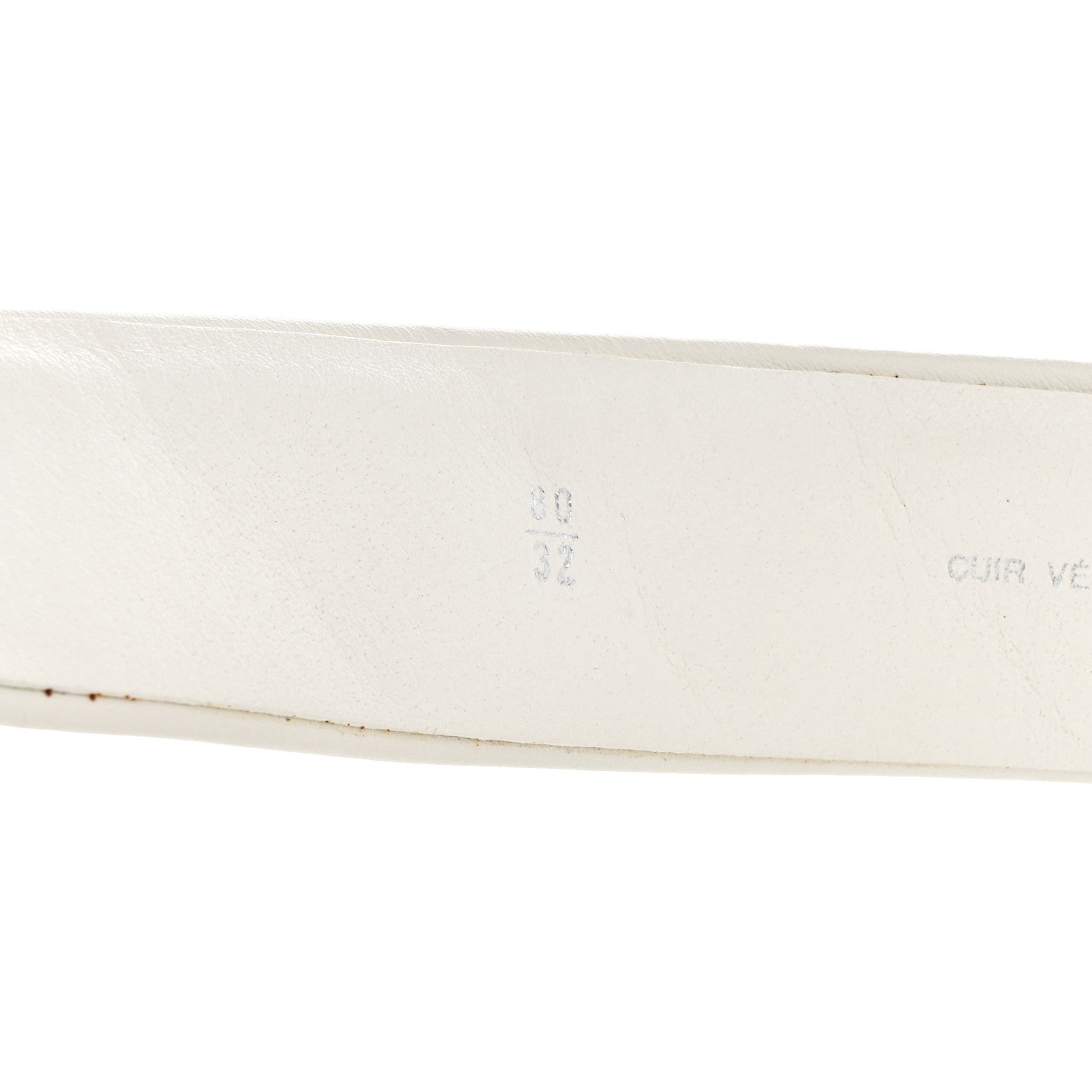 Chanel Lambskin Quilted CC Belt 80 32 White 7 of 10