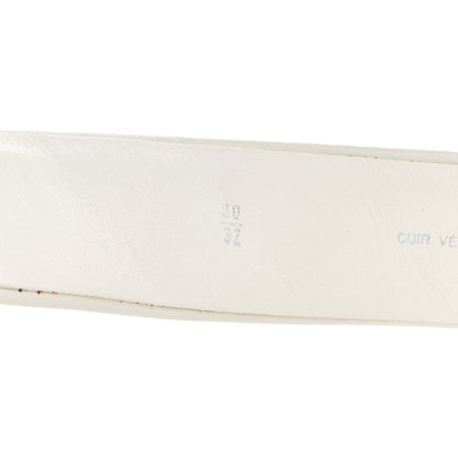 Chanel Lambskin Quilted CC Belt 80 32 White 7 of 10