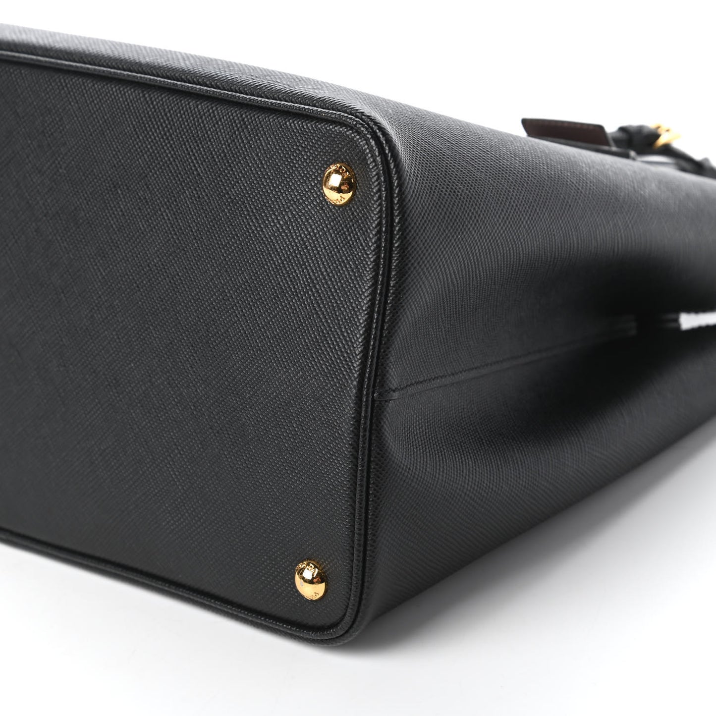 Saffiano Cuir Large Double Bag Black Mughetto