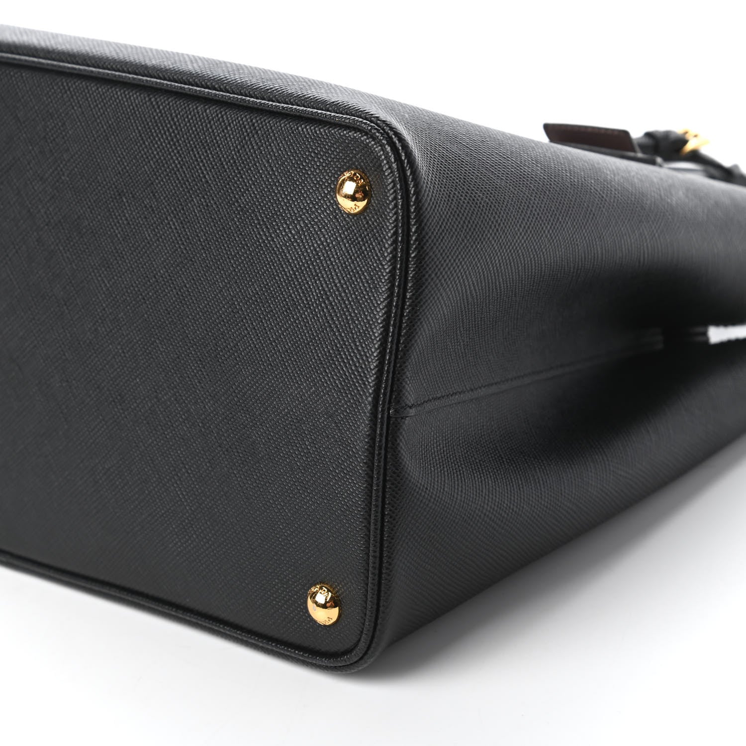 Prada Saffiano Cuir Large Double Bag Black Mughetto 7 of 9