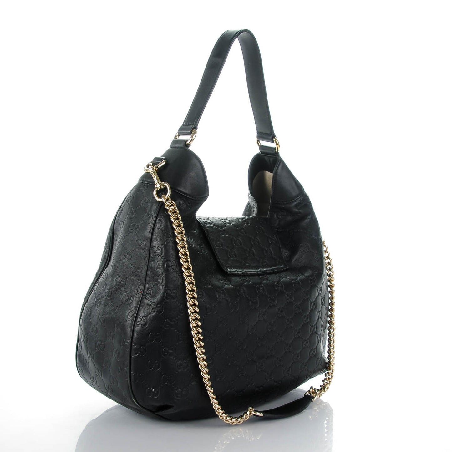 Guccissima Medium Emily Hobo Black