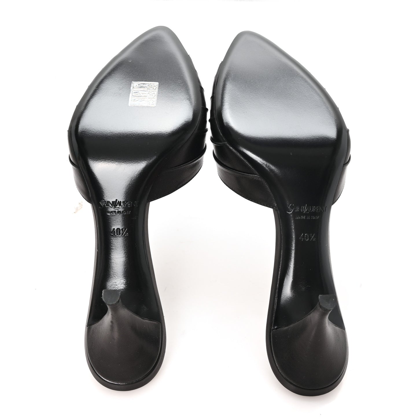 Nappa Sugar Babylone 90 Mules 40.5 Black