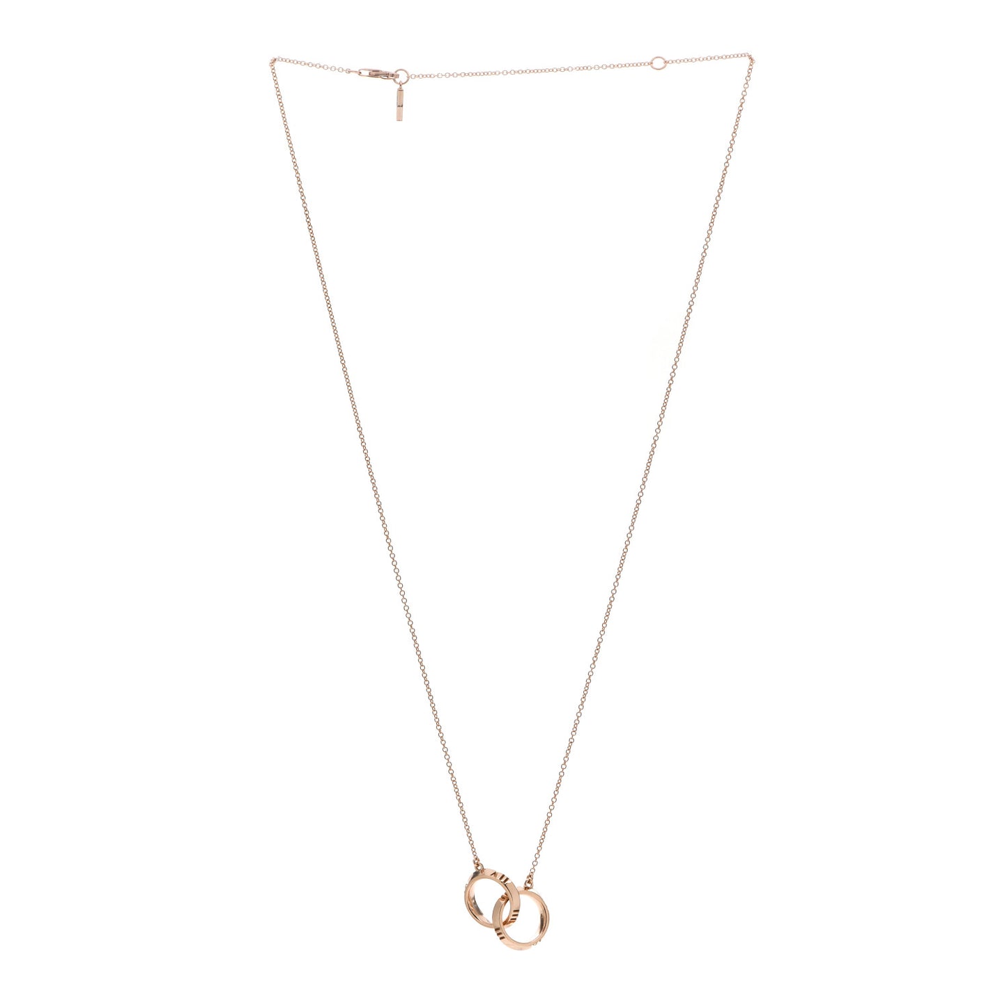 18K Rose Gold Interlocking Atlas Open Pendant Necklace