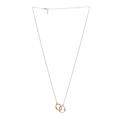 Tiffany 18K Rose Gold Interlocking Atlas Open Pendant Necklace 3 of 6