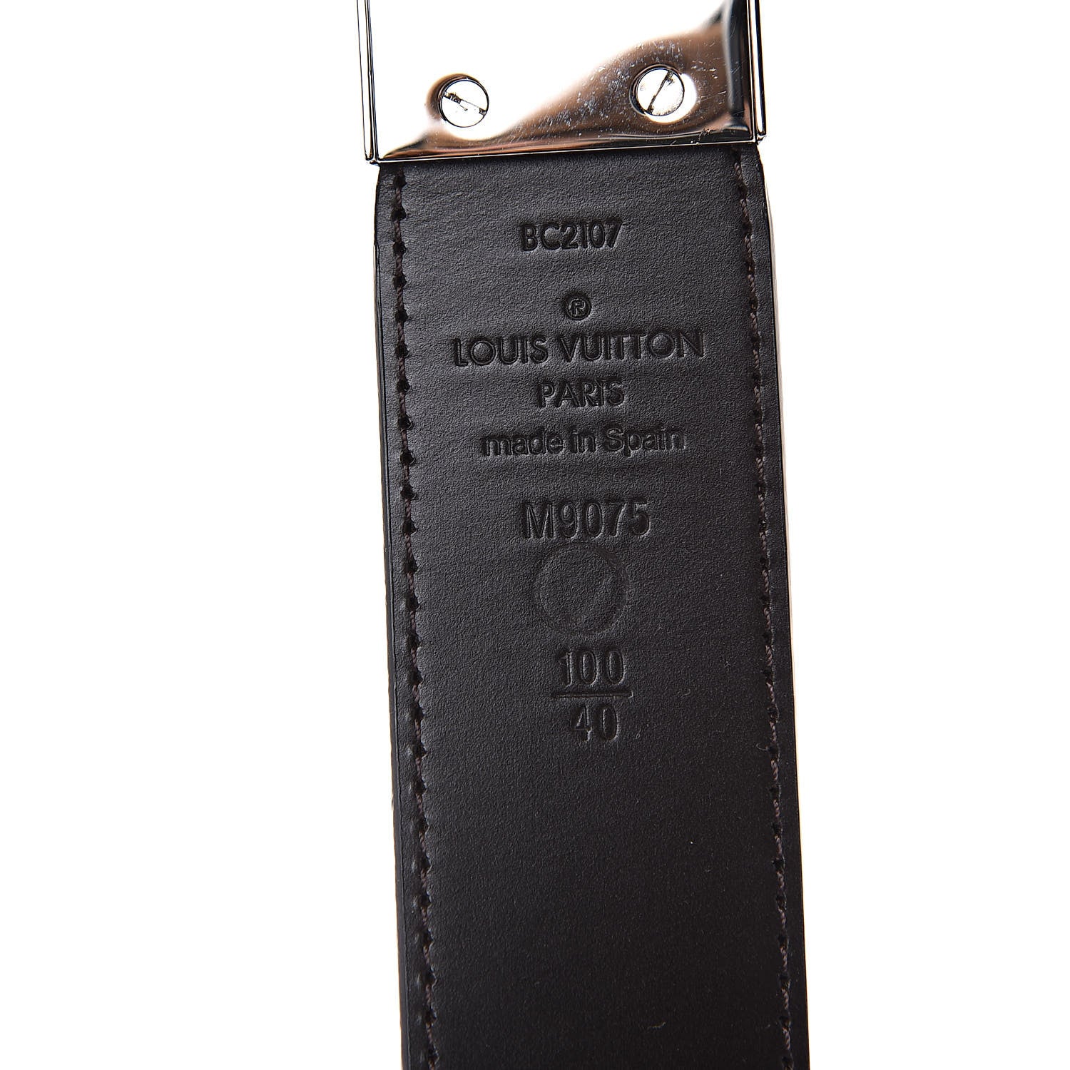 Louis Vuitton Damier Ebene Belt 100 40 6 of 6