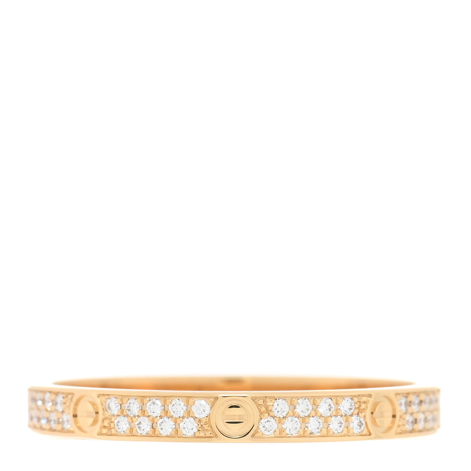 Cartier 18K Yellow Gold Diamond 2.6mm LOVE Paved Band Ring 59 8.75 4 of 5