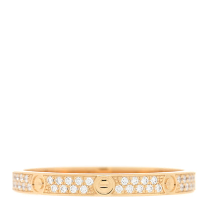 Cartier 18K Yellow Gold Diamond 2.6mm LOVE Paved Band Ring 59 8.75 4 of 5