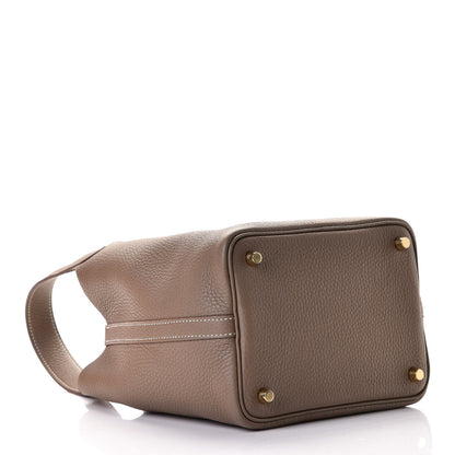 Hermes Taurillon Clemence Picotin Lock 18 PM Etoupe 5 of 5
