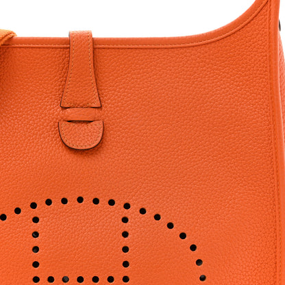 Hermes Taurillon Clemence Evelyne III PM Orange 8 of 12